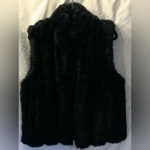 Faux Mink Vest Reversible to weather resistant fabric